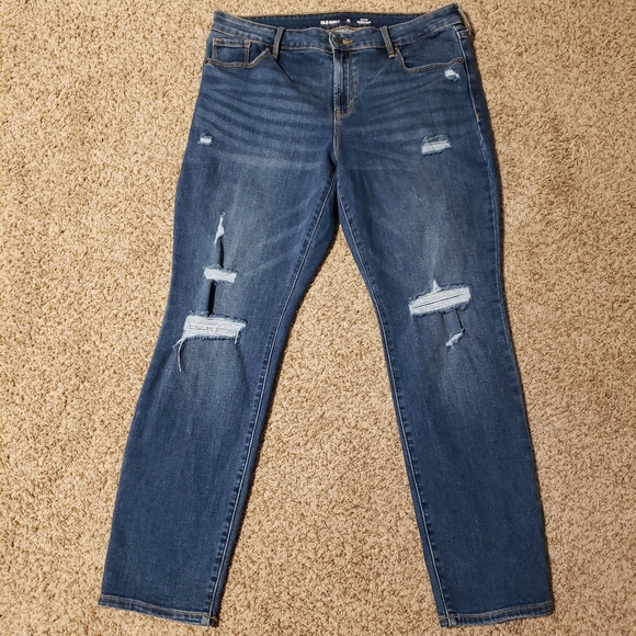 OLD NAVY Mid Rise Jeans Womens Size 12 Short Power Slim Straight Leg Denim - Picture 7 of 13